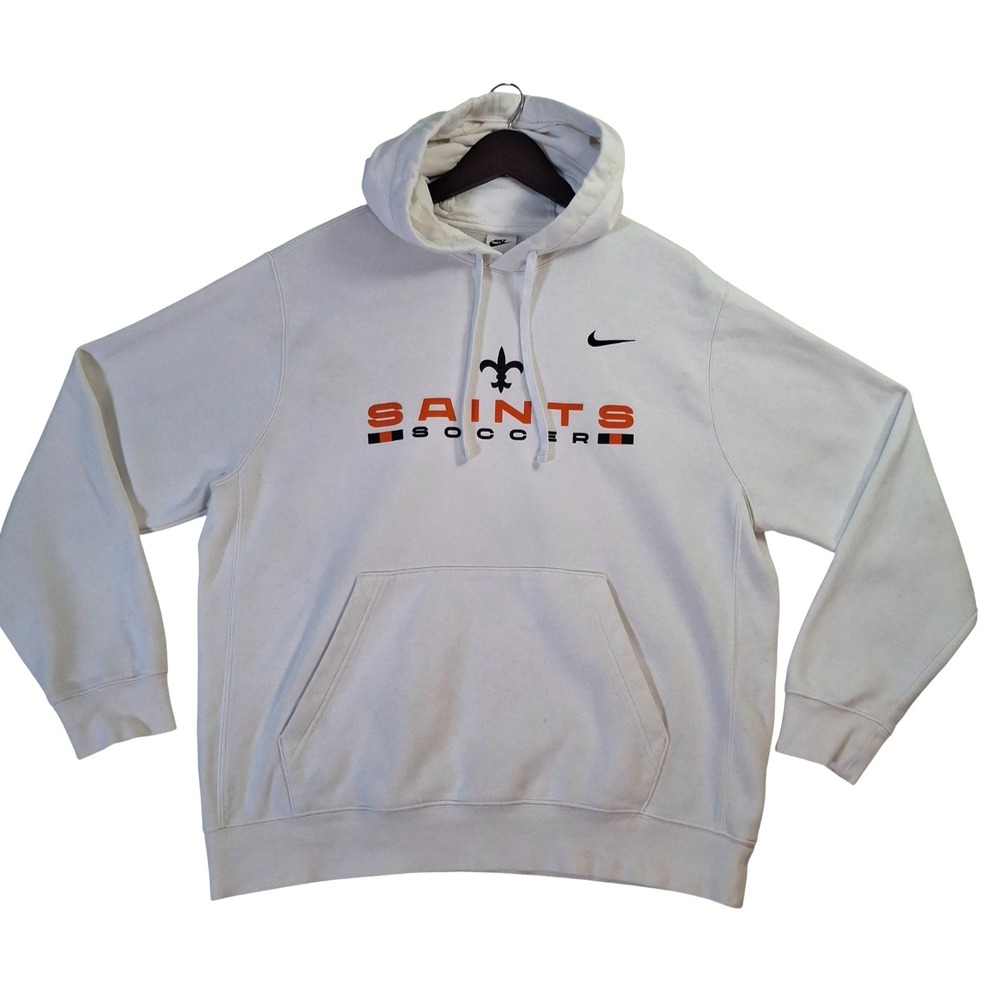 Nike D'Youville University‎ Saints Soccer Hoodie Women's Large White Dri-Fit